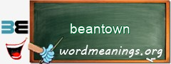 WordMeaning blackboard for beantown